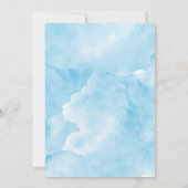 月の赤ちゃんシャワーで水色を洗う 招待状 (裏面)