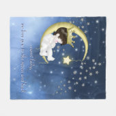 月の赤ちゃんシャワーに フリースブランケット (正面(横))