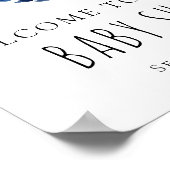 月の赤ちゃんシャワーのサインを越えて ポスター (角)