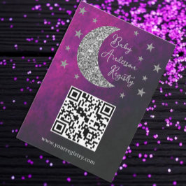 月の赤ちゃんシャワーのレジストリ エンクロージャーカード