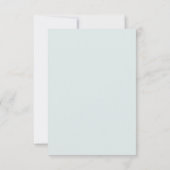 月の赤ちゃんシャワーの上にテディベア サンキューカード (裏面)