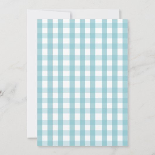 月の赤ちゃんシャワーの上にテディベア 招待状 (裏面)