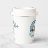 月の赤ちゃんシャワーの上にテディベア 紙コップ (右)