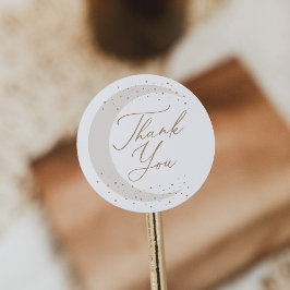 月の赤ちゃんシャワーの上に中立 ラウンドシール