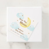 月の赤ちゃんシャワーを浴びるかわいいミニマル主義者 フェイバータグ (インサイチュ)