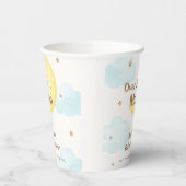 月の赤ちゃんシャワーを浴びるかわいいミニマル主義者 紙コップ (左)