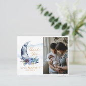 『月の赤ちゃんシャワー写真ありがとうハガキ』 ポストカード (スタンド正面)