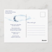 『月の赤ちゃんシャワー写真ありがとうハガキ』 ポストカード (裏面)