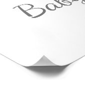 月の赤ちゃんシャワー歓迎サインのダウンロード ポスター (角)