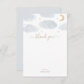 月の赤ちゃんシャワー越え サンキューカード (正面/裏面)