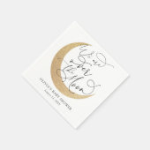 月の赤ちゃんシャワー越え スタンダードカクテルナプキン (角)