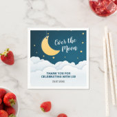 月の赤ちゃんシャワー越え スタンダードカクテルナプキン (インサイチュ)