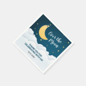 月の赤ちゃんシャワー越え スタンダードカクテルナプキン (角)