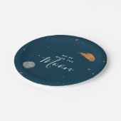 月の赤ちゃんシャワー越え ペーパープレート (アングル)