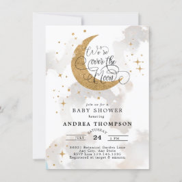 月の赤ちゃんシャワー 招待状