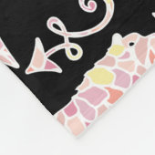 月の赤ちゃん女の子に愛する森の鹿のクマ フリースブランケット (角)