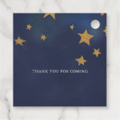 月の赤ちゃん男女兼用のシャワー フェイバータグ (裏面)