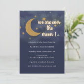 月の赤ちゃん男女兼用のシャワー 招待状 (スタンド正面)