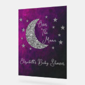 月の赤ん坊のシャワーの上で アクリルサイン (傾斜)