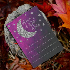 月の赤ん坊のシャワーの上で アドバイスカード