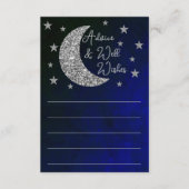 月の赤ん坊のシャワーの上で アドバイスカード (正面)