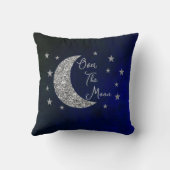 月の赤ん坊のシャワーの上で クッション (裏面)