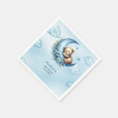 月の赤ん坊のシャワーの上で スタンダードカクテルナプキン (角)