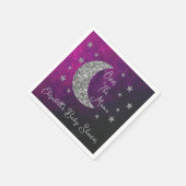 月の赤ん坊のシャワーの上で スタンダードカクテルナプキン (角)