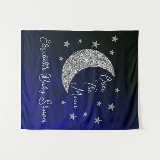 月の赤ん坊のシャワーの上で タペストリー (正面(横))