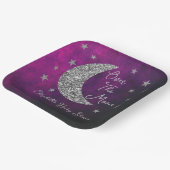 月の赤ん坊のシャワーの上で ペーパープレート (傾斜あり)