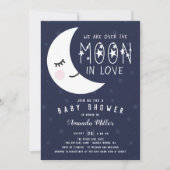 月の赤ん坊のシャワーの上で 招待状 (正面)