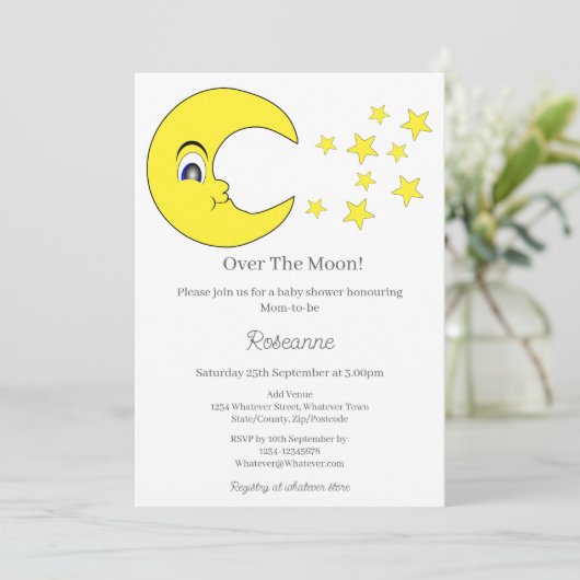 月の赤ん坊のシャワーの上で 招待状 (スタンド正面)