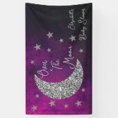 月の赤ん坊のシャワーの上で 横断幕 (縦)