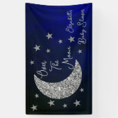 月の赤ん坊のシャワーの上で 横断幕 (縦)