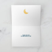 月の赤ん坊のシャワーを浴びてありがとう カード (内部)