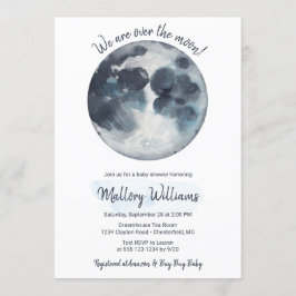 月の赤ん坊のシャワーを浴びて 招待状