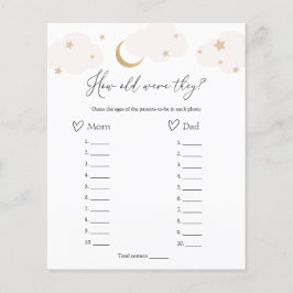 月の赤ん坊のシャワーゲームの上で何歳だった