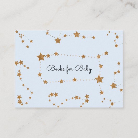 月の赤ん坊のシャワーブックリクエストへ エンクロージャーカード (裏面)