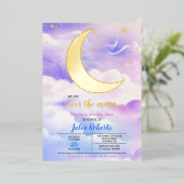 『月の赤ん坊シャワー』 箔招待状 (立ち正面)