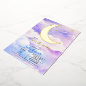 『月の赤ん坊シャワー』 箔招待状 (回転した状態)