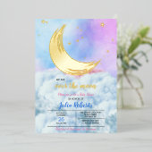 『月の赤ん坊シャワー』 箔招待状 (立ち正面)
