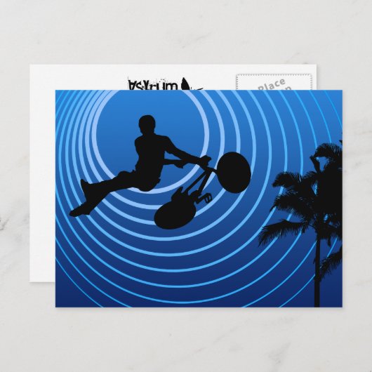 月の輝きのサイクル ポストカード (正面/裏面)