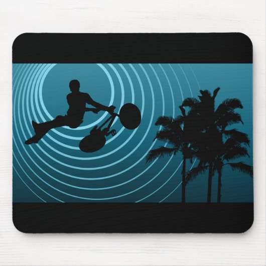 月の輝きのサイクル マウスパッド (正面)