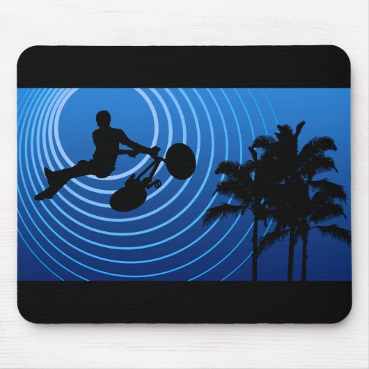 月の輝きのサイクル マウスパッド (正面)