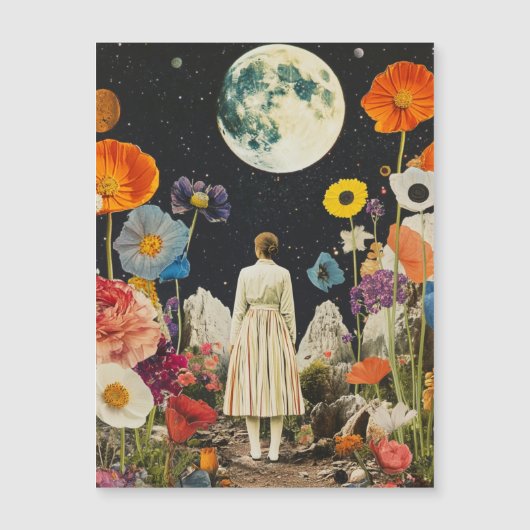 月の輝くエレガンス – 月のある女性のバックビュー3 (正面)