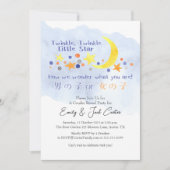 月の輝カラフルく小さな星のジェンダーが明らかにする 招待状 (正面)