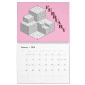 月の迷路 カレンダー (2月 2026)