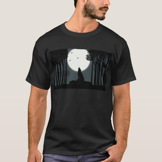 月の遠ぼえ Tシャツ (正面)