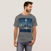 月の都市のギフト Tシャツ (正面フル)