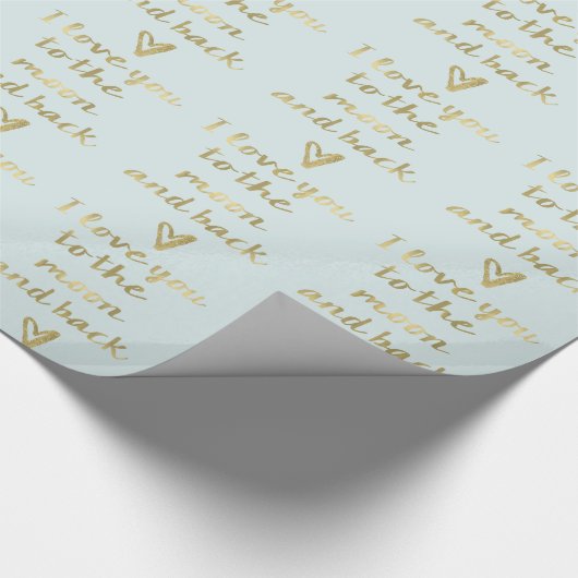 月の金ゴールドに愛して下さい ラッピングペーパー (角)